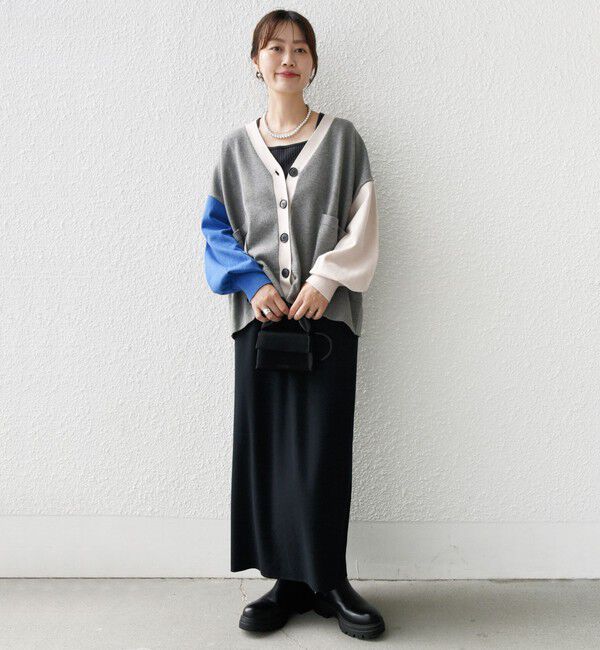 SHIPS for women「【WEB限定】〈手洗い可能〉配色 ポケット カーディガン」|カーディガン|