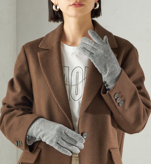 SHIPS for women「カシミヤ ミックス ジャージ グローブ」|手袋|