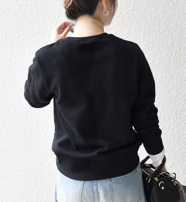SHIPS any「SHIPS any:〈手洗い可能〉裏起毛 ビジュー クルーネック コンパクト プルオーバー」|スウェット・ジャージ|