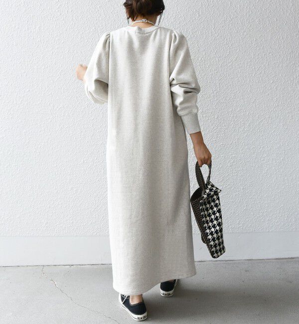 SHIPS any「【WEB限定】SHIPS any: USAコットン 裏起毛 パフ スリーブ ワンピース 2」|ワンピース|