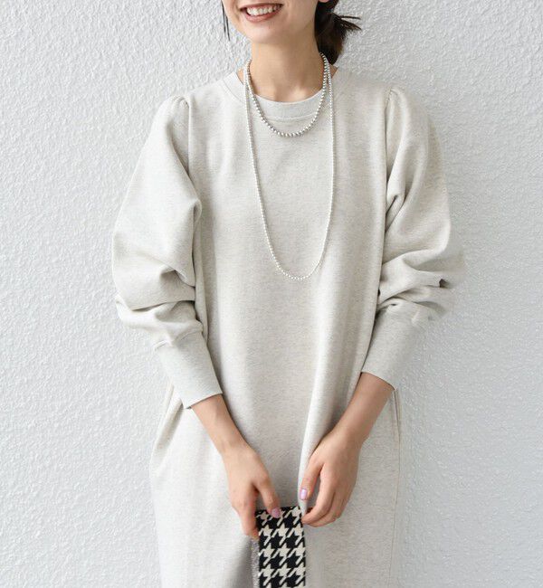 SHIPS any「【WEB限定】SHIPS any: USAコットン 裏起毛 パフ スリーブ ワンピース 2」|ワンピース|