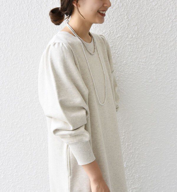 SHIPS any「【WEB限定】SHIPS any: USAコットン 裏起毛 パフ スリーブ ワンピース 2」|ワンピース|