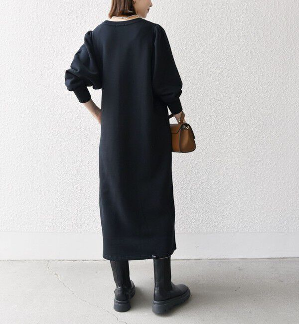 SHIPS any「【WEB限定】SHIPS any: USAコットン 裏起毛 パフ スリーブ ワンピース 2」|ワンピース|