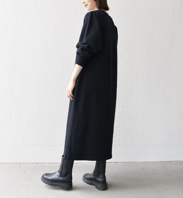 SHIPS any「【WEB限定】SHIPS any: USAコットン 裏起毛 パフ スリーブ ワンピース 2」|ワンピース|