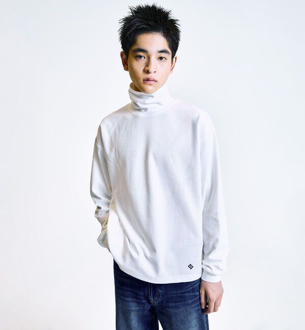 SHIPS「City Ambient Products: フライス タートルネック ロングスリーブ Tシャツ」|Tシャツ・カットソー|ホワイト