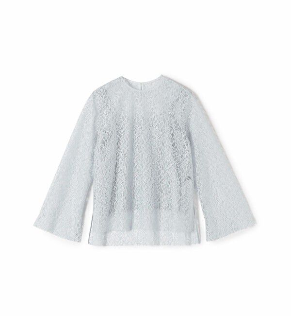 SHIPS for women「〈手洗い可能〉クルーネック レース ブラウス」|シャツ・ブラウス|