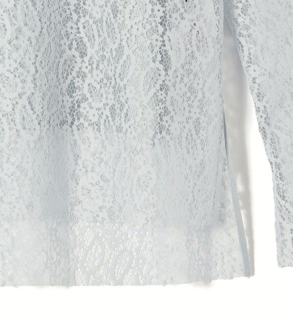 SHIPS for women「〈手洗い可能〉クルーネック レース ブラウス」|シャツ・ブラウス|