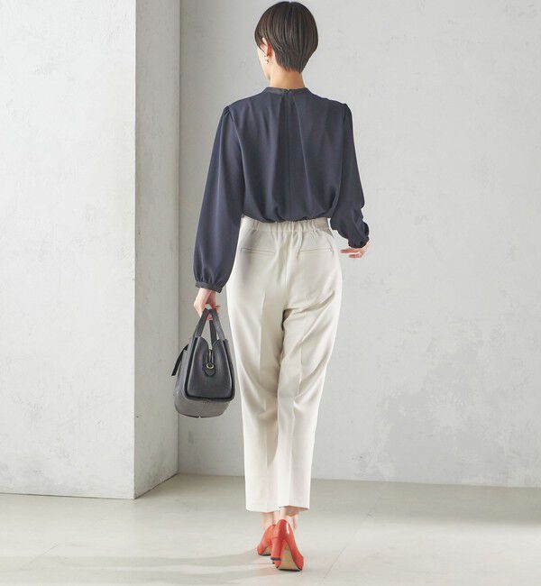 SHIPS for women「〈手洗い可能〉ボウタイ ソリッド 長袖 ブラウス」|シャツ・ブラウス|