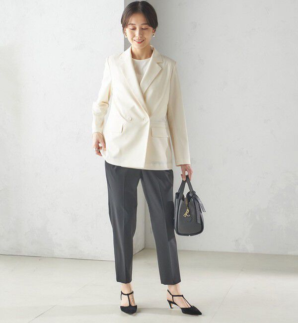 SHIPS for women「〈手洗い可能〉ツイル ダブル ジャケット（セットアップ対応）」|テーラードジャケット|