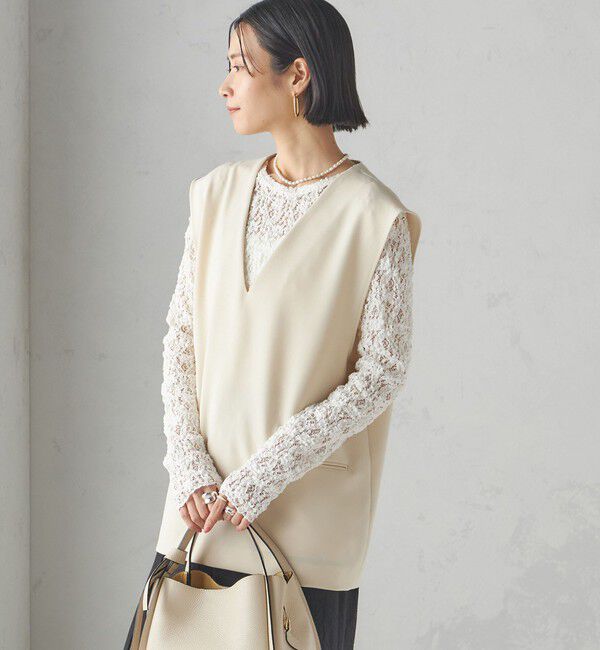 SHIPS for women「〈手洗い可能〉プルオーバー ベスト（セットアップ対応）」|ベスト・ジレ|