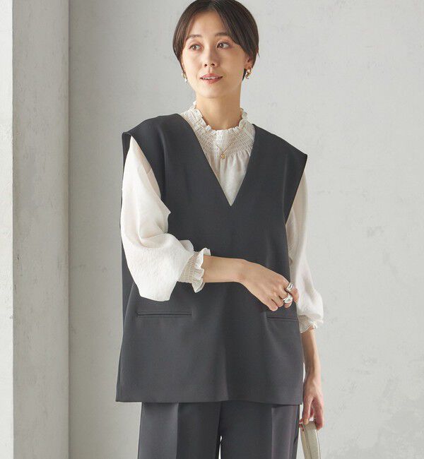 SHIPS for women「〈手洗い可能〉プルオーバー ベスト（セットアップ対応）」|ベスト・ジレ|