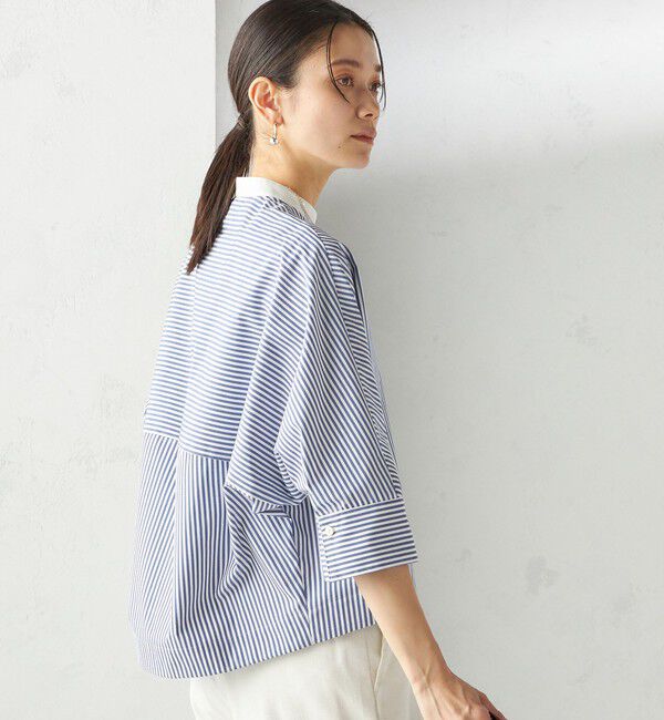 SHIPS for women「〈手洗い可能〉ストライプ 羽織 シャツ」|シャツ・ブラウス|