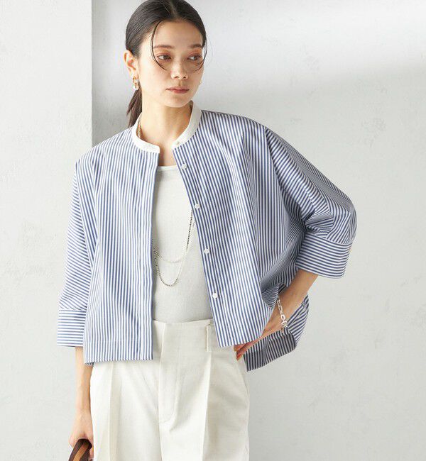 SHIPS for women「〈手洗い可能〉ストライプ 羽織 シャツ」|シャツ・ブラウス|