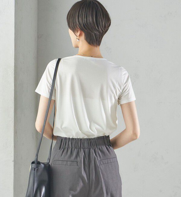 SHIPS for women「〈手洗い可能〉SORONA(R) クルーネック TEE」|Tシャツ・カットソー|