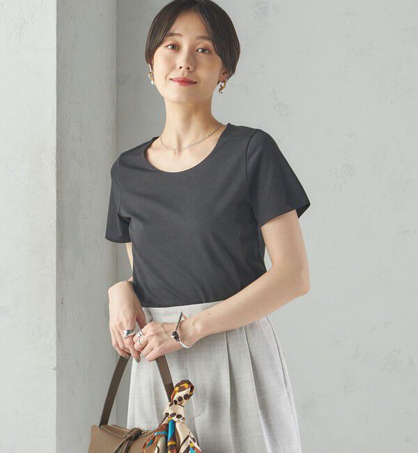 SHIPS for women「〈手洗い可能〉SORONA(R) クルーネック TEE」|Tシャツ・カットソー|