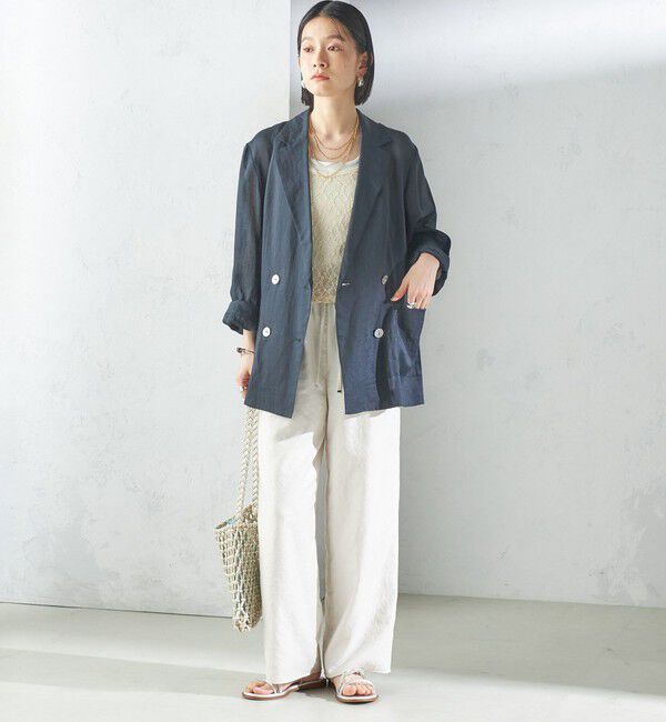 SHIPS for women「〈手洗い可能〉ラミー 4 シアー ジャケット」|テーラードジャケット|