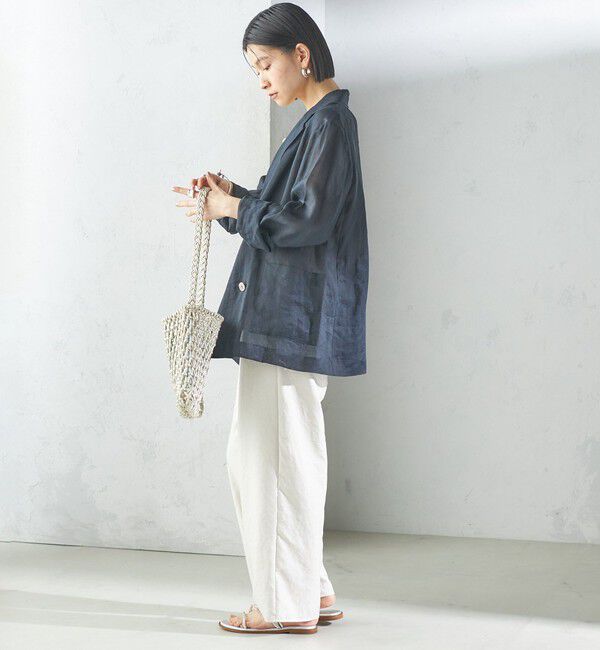 SHIPS for women「〈手洗い可能〉ラミー 4 シアー ジャケット」|テーラードジャケット|