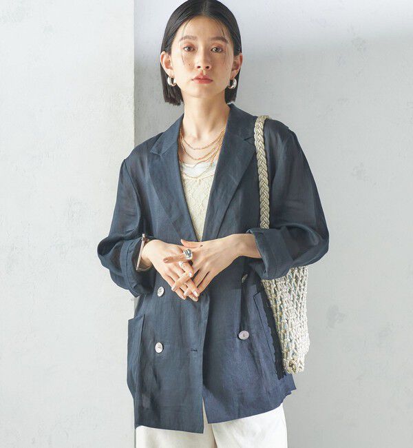 SHIPS for women「〈手洗い可能〉ラミー 4 シアー ジャケット」|テーラードジャケット|