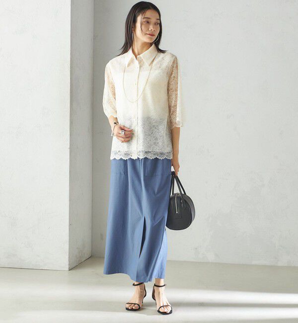 SHIPS for women「〈手洗い可能〉ラッセル レース シャツ」|シャツ・ブラウス|