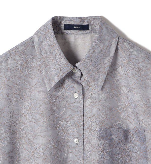 SHIPS for women「〈手洗い可能〉ラッセル レース シャツ」|シャツ・ブラウス|