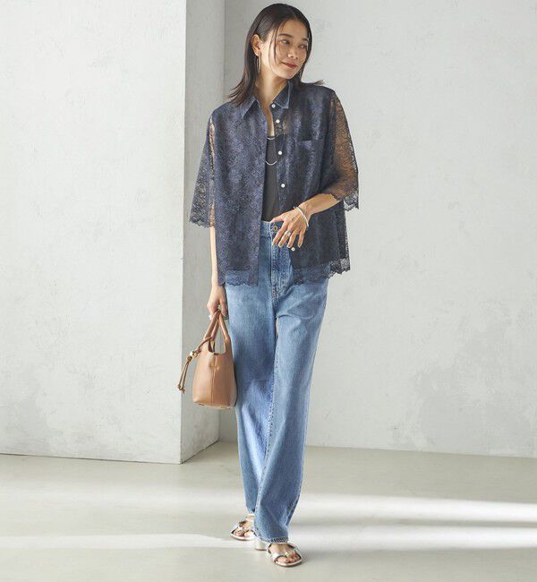 SHIPS for women「〈手洗い可能〉ラッセル レース シャツ」|シャツ・ブラウス|