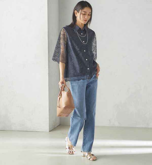 SHIPS for women「〈手洗い可能〉ラッセル レース シャツ」|シャツ・ブラウス|