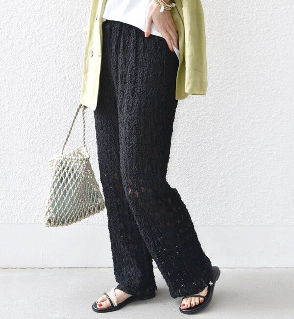 SHIPS for women「〈手洗い可能〉ラッセル レース イージー パンツ」|その他|