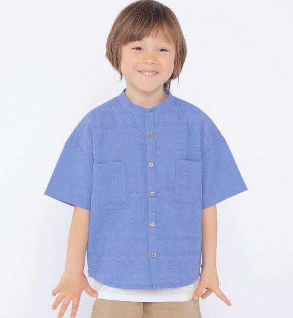 SHIPS KIDS「SHIPS KIDS:100～130cm /エンブロイダリー シャツ」|シャツ・ブラウス|