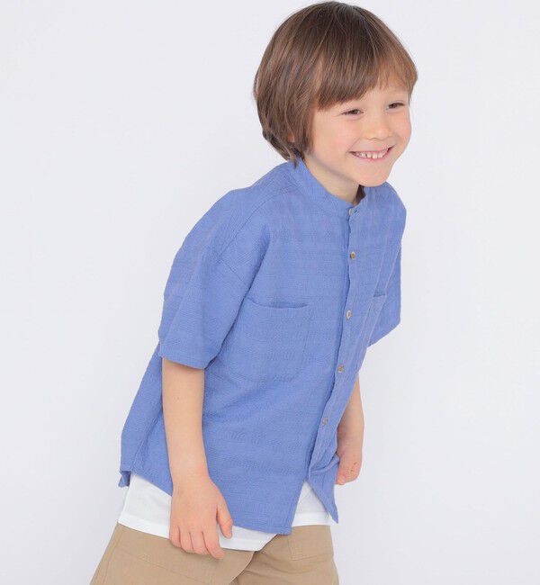 SHIPS KIDS「SHIPS KIDS:100～130cm /エンブロイダリー シャツ」|シャツ・ブラウス|