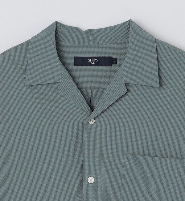 SHIPS Colors 「SHIPS Colors:〈接触冷感・吸水速乾・洗濯機可能〉ライト サッカー シャツ◇」|シャツ・ブラウス|