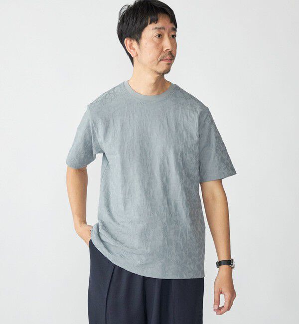 SHIPS「SHIPS: リンクス ジャカード リーフ Tシャツ」|Tシャツ・カットソー|