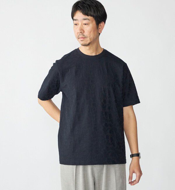 SHIPS「SHIPS: リンクス ジャカード リーフ Tシャツ」|Tシャツ・カットソー|