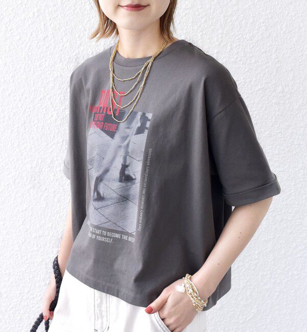 SHIPS for women「【SHIPS別注】81BRANCA:フォト ワイド TEE」|Tシャツ・カットソー|