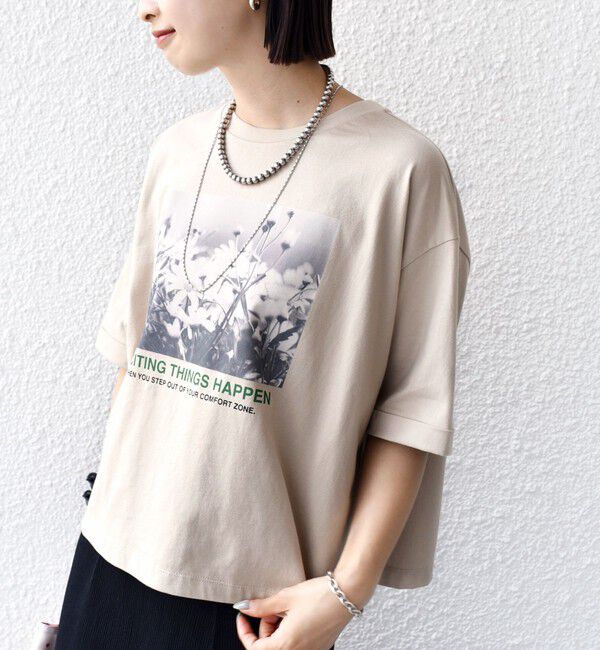 SHIPS for women「【SHIPS別注】81BRANCA:フォト ワイド TEE」|Tシャツ・カットソー|