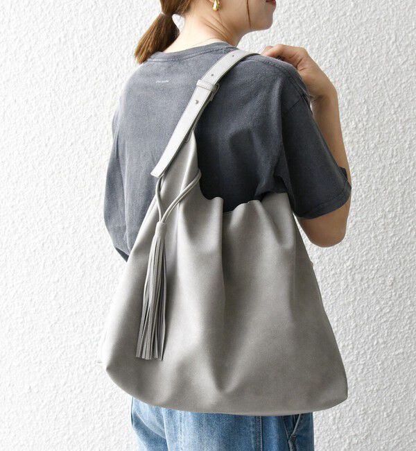 SHIPS any「《追加予約》SHIPS any: A4 タッセル ワンショルダー バッグ」|トートバッグ|