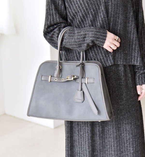 quaranciel「quaranciel: 2way 金具 ベルト スクエア トート バッグ（A4対応）」|トートバッグ|