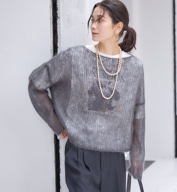 SHIPS for women「モヘヤ メッシュ プルオーバー」|ニット・セーター|