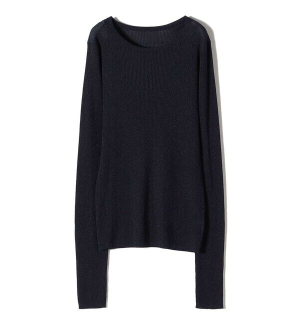 SHIPS for women「〈手洗い可能〉ラメ シアー リブ ニット プルオーバー」|ニット・セーター|