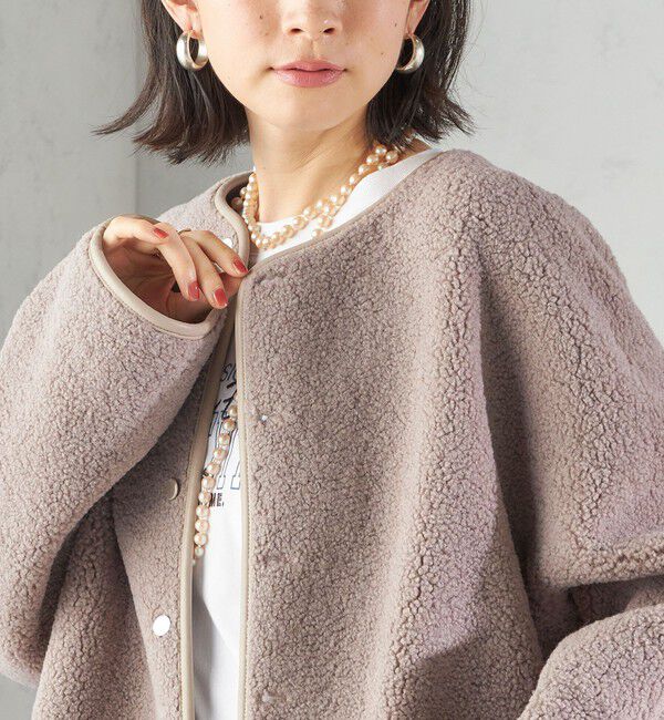 SHIPS for women「【一部WEB限定】〈手洗い可能〉NEW リバーシブル ボア ブルゾン」|ブルゾン・スタジャン|