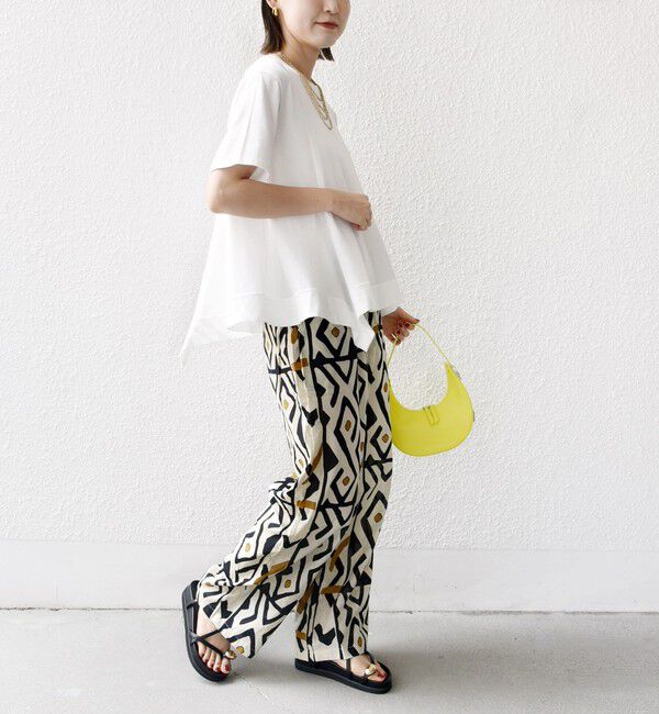 SHIPS for women「ヘムフレア ショート スリーブ プルオーバー」|Tシャツ・カットソー|