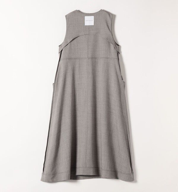 quaranciel「quaranciel:〈洗濯機可能〉ウーステッド ステッチワーク ポケット フレア Vネック ワンピース」|ワンピース|