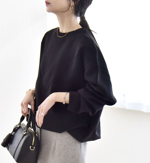 quaranciel「quaranciel:〈洗濯機可能〉ポンチ Vヨークバルーン スウェット プルオーバー」|スウェット・ジャージ|