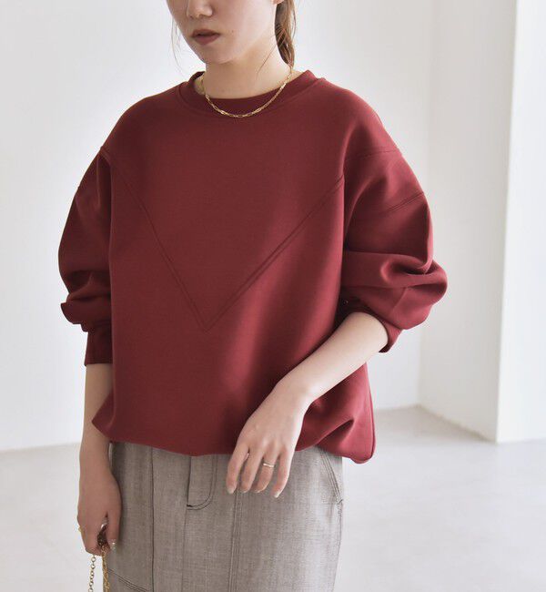 quaranciel「quaranciel:〈洗濯機可能〉ポンチ Vヨークバルーン スウェット プルオーバー」|スウェット・ジャージ|