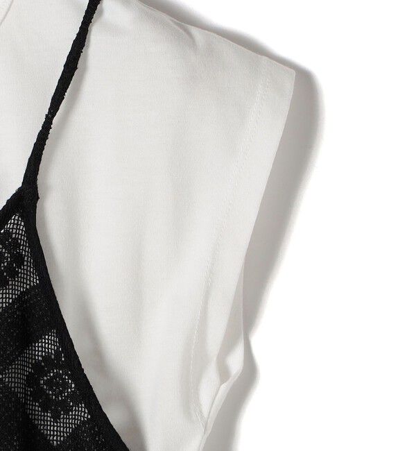 SHIPS Colors 「SHIPS Colors:〈手洗い可能〉レースキャミワンピース &times; ベーシックTEE セット◇」|ワンピース|