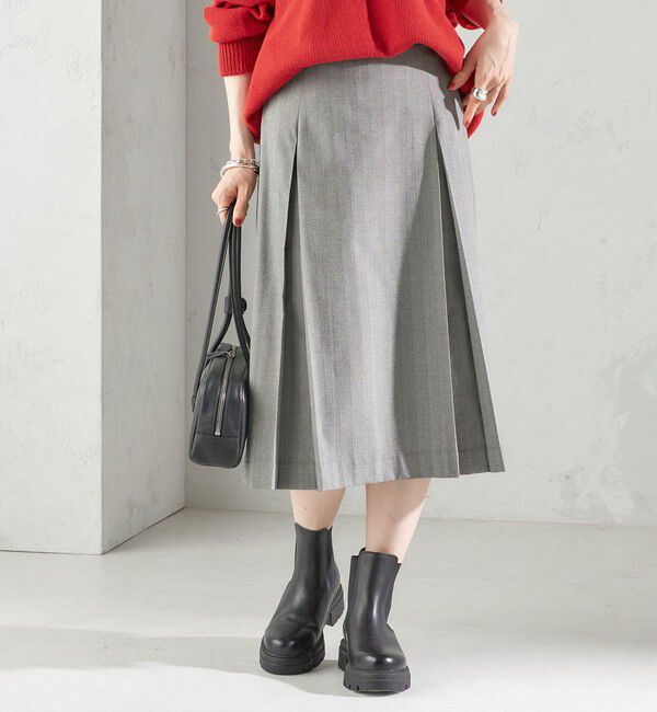 SHIPS for women「《一部追加予約》チェック ボックス プリーツ スカート」|スカート|