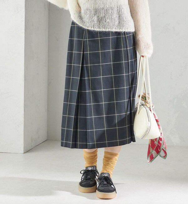 SHIPS for women「《一部追加予約》チェック ボックス プリーツ スカート」|スカート|