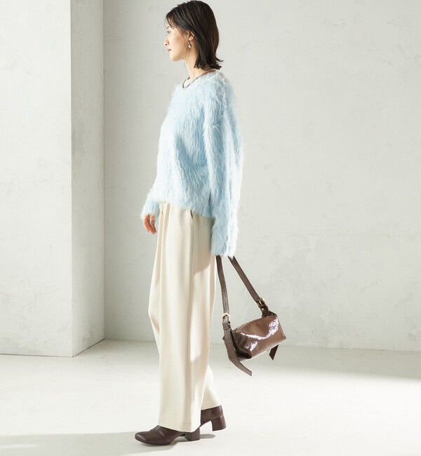 SHIPS for women「〈UVカット/防シワ加工〉梳毛調 ストレッチ ドロスト パンツ」|その他|