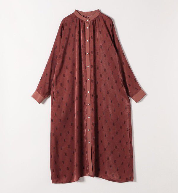 quaranciel「quaranciel:〈手洗い可能〉モノグラム ドット ロング シャツ ワンピース」|ワンピース|