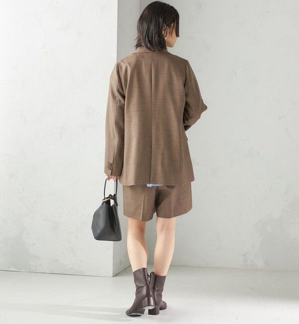 SHIPS for women「〈手洗い可能〉ウォッシャブル ウール チェック ハーフ パンツ」|その他|