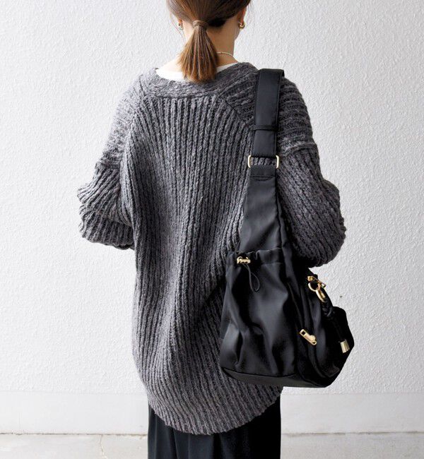 SHIPS any「SHIPS any:〈手洗い可能〉ロービング ルーズ Vネック ニット カーディガン」|カーディガン|